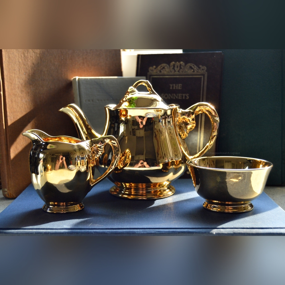 Rare Royal Winton Golden Age Vintage Teapot Set